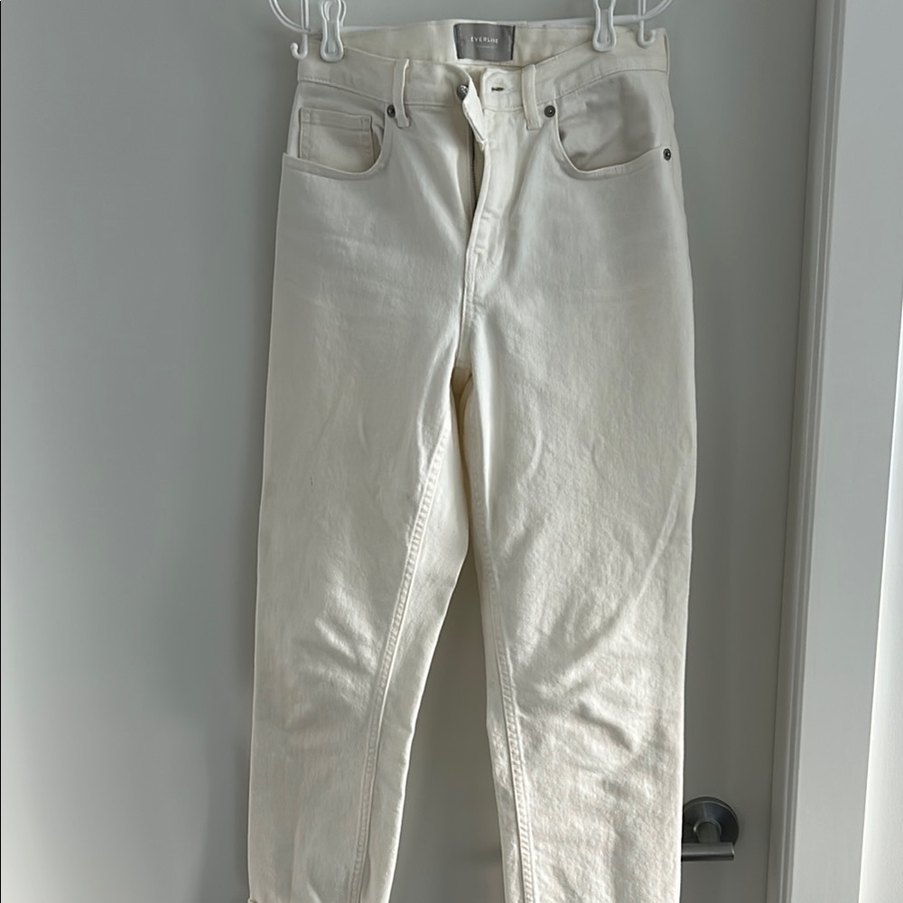 Everlane Women's Straight Leg Jeans - Cream